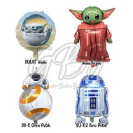 Star Wars JUMBO Foil Balloon StormToopers/ BB-8 Robot/ R2-D2/ Yoda Starwars Round/