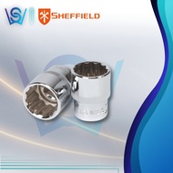 SHEFFIELD 1/2" DR.12pt Standard Box Socket (8 - 32mm) Cr-V Steel Impact M-type Spana Soket Bunga