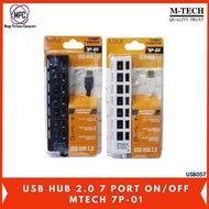 USB Hub 7 Port High Speed On Off - USB Hub Switch 7 Port Usb 2.0 M-tech