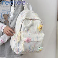 Ez高颜值书包大学生可爱大容量软妹少双肩包百搭背包Ez high-value schoolbag college students cute large capacityyekue666.myyeku