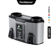 Doublepow fan,portable 24000mAh Waist-mounted Fan,Power Bank,10-speed cooling fan rechargeable campi