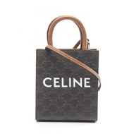 CELINE Mini Vertical Cabas Triomphe 斜背包 194372 帆布皮革 二手