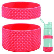 -Diamond-2PCS- Protective -Diamond-- Silicone Boot Sleeve with Circle Silicone Ring, Aquaflask Accessories 12-40oz Aquaflask Rubber Cover Diamond Silicone Boot Non-Slip Silicone Protector for Tumbler