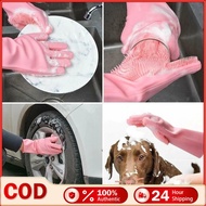 Pet Dog Bathing Glove 1 Pair Soft Silicone Pet Shower Glove dishwashing glove Anti Scratch Brush Gro