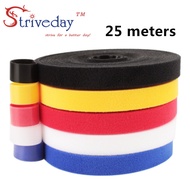 【Factory-direct】 25 Meters/roll Tape Nylon Cable Width 2 Cm Wire Management Cable 6 Colors To Choose