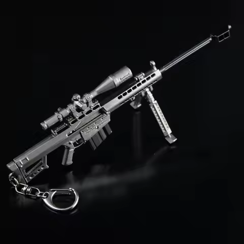 Detachable magazine alloy mini Barrett pistol 17CM sniper rifle model gun desktop decoration for boy