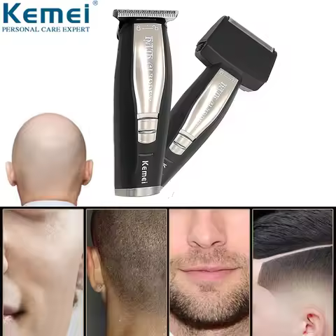Kemei 2 In 1 Hair Beard Trimmer Electric Shaver for Men 0mm Baldheaded Hair Clipper Reciprocating Ra