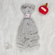 Imported Combed Mohair BJD/Blythe/Ob11 Doll Wig Original Wool Wool Hair Tie