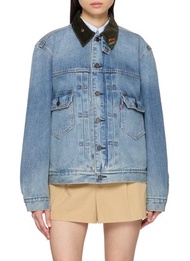 BARBOUR X LEVI'S TYPE II DENIM COTTON JACKET