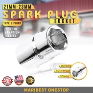 21MM 23MM Plug Socket Wrench Spanner Lug Nut Wheel Spark Plug Socket Car Repair Tool Soket Kereta Ta