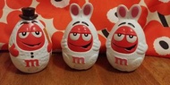 99% New Red  m & m's Holiday Christmas Snowman Easter Bunny Milk Chocolate candies twist'n pour disp
