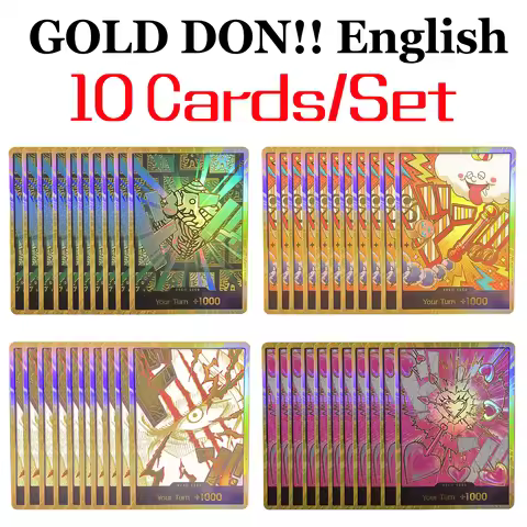 ONE PIECE 10Pcs/Set GOLD FOIL Don!! Cards Shanks/Jewelry Bonney/Robin/Boa Hancock/Lim Best Vol2 Disp