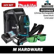 MAKITA LASER SK209GDZ 12Vmax Rechargeable Green Multi Line Laser
