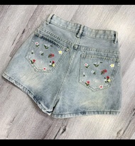 QUẦN ĐÙI JEAN DENIM COTTON KHÔNG DÃNG IN HỌA TIẾ HOA NHÍ NHIỀU MÀU LK-NL