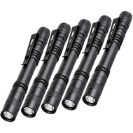 Pen Flashlight,5PCS Led Pen Light Flashlights with Clip,Mini Pocket Flashlight Small Penlight Inspec