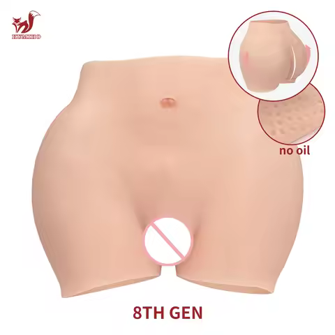 KUMIHO 8TH GEN No Oil Silicone Realistic Vagina Panties Artificial Vagina for Men False Buttock Tran