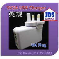4 Port USB Charger Wall Travel Adapter 5V2A  YW-UA4 iPhone Ipad Samsung