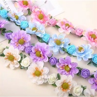 MAWAR FC Bohemian Circular Rose Flower Crown Headband Flower Crown Headpiece Premium Flower Crown