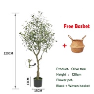 Artificial Olive Tree 6FT Faux Olive Trees with Basket Simulation Fake Potted Tree Artificial Tree f