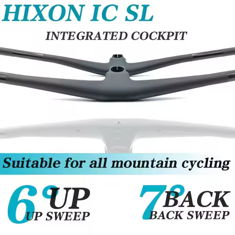 Ultralight Integrated Mountain Bike Handlebar15/25mm Mini Rise780mmWidth XC All Mountain HIXON Integ