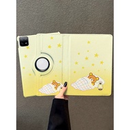 24 Hours iPad Gen12 Gen11 Gen10 Gen9 10.2 Star Case Sleep Little Bear 360 Rotating Air8 Air7 Air6 Ai