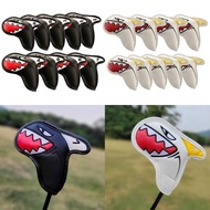 Golf Iron Stick Head Cover Set Shark - Golf Club Cover 9 Pcs Black