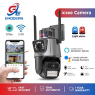 ICSEE  8MP 4K  CCTV Camera Dual Lens  wireless  WiFi Outdoor Auto Tracking Waterproof IP PTZ 360 CCTV camera