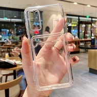 Soft Case Slot Id Card Holder Wallet Silicone Transparent Clear BENING POLOS Compatible For Samsung 