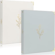 Aesthetic 3 Ring Binder Set of 2 - Sturdy 1 Inch Binder Fits Letter Sized Paper - A Cute Holder for 