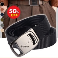 Men's tactical belt iron buckle thickened elastic belt trouser belt canvas pilot belt