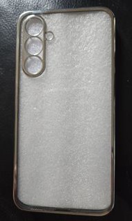 Samsung A54透明銀邊手機軟膠套