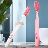 T&O 1/ 3PCS Long Headed Soft Bristled Adult Toothbrush Simple Household Independent Paaging Deep Cle