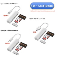 4 in 1 Card Reader Adapter for Fujifilm Sony Memory Stick Pro Duo CardReader for i/OS 26 18 17 16 15