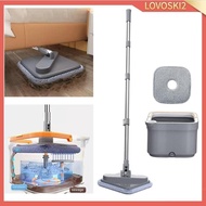 [Lovoski2] Rotating Mop Bucket Microfiber Mop Flexible Cleaning Tools Cleaning Mop