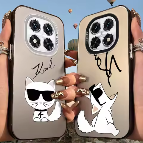 White Cat Frosted Case for Xiaomi Redmi Note 14 13 12 10 Pro Plus 11S 14C 13C 12C 9C 11S K70 K60 A2 