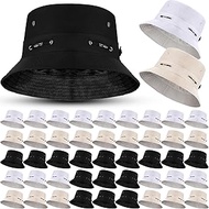 48 Pcs Bucket Hat Bulk for Women Men Fisherman Adjustable Summer Hat UV Protection for Outdoor Fishing Hiking Beach