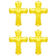 4pcs 34 inch Cross Balloon Giant Christmas Large Memorial Balloon Communion Religious Foil Balloon F