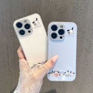 Cartoon Cute Pacha Tempered glass case iPhone 11 12 pro 13 14plus 15 pro max iPhone 13 pro max casing