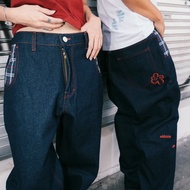 Additive Raw Jeans (Red) Raw Denim Jeans Baggy Jeans Men