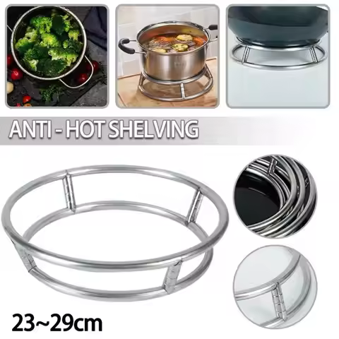 1Pcs 23/26/29cm Universal Wok Pan Support Rack Stainless Steel Round Bottom Wok Rack Pot Mats Cookwa
