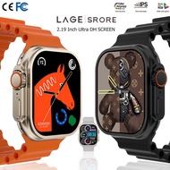 [Free protective film] LAGE Original  2.19 Inch HD Screen Smart Watch 9 Ultra Max For Android and IOS Series 9 智能手表 IP67 Waterproof/防水 AI Voice Assistant Bluetooth Call Heart Rate Monitoring Watches Sport Smart Watch/手表 For Men And Women