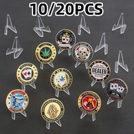 10/20PCS Card Display Stand Commemorative Coin Easel Stand Acrylic Picture Holder Coin Card Holder