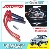 Perodua Kembara Arospeed 10.2mm Triple Core Silicon Engine Spark Plug Wires Cable