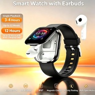 NEW 2 in 1 Smart Watch With TWS Wireless Earbuds Smartwatch Bluetooth Call AI Translation Sports Fit