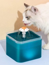 1入組2升自動循環寵物飲水噴泉,帶led燈,適用於小型至中型貓狗