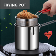 Mini Deep Fryer Pot with Frying Basket 304 Stainless Steel Material for French Fries Wings Onion Rings Tempura etc etc