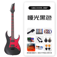 Ibanez Electric Guitar GRG131DX Black Matte Finish Rock Style 24 Frets Fixed Bridge Beginner Guitar 