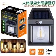 Solar Interaction Wall Lamp Solar Powered Sensor BK-888 Solar Powered Wall Lamp /COB Sensor Light So