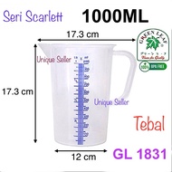 Measuring Cup 1000ml Thickness Measuring Cup Scarlett Measuring Cup Green Leaf 1831/Measuring Cup Scarlett Greenleaf 1000ml/Measuring Cup 1Liter Thick Greenleaf 1Liter