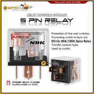 NBHK / SUMA 12V Car Relay 5-Pin 80A / 100A | Heavy Duty Automotive Relay | 5 Foot Type